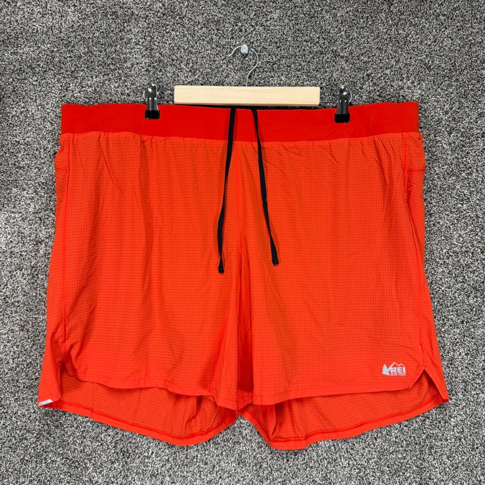 REI Co-op Swiftland Running Shorts Mens 2XL 7" Orange Athletic Lined Trail
